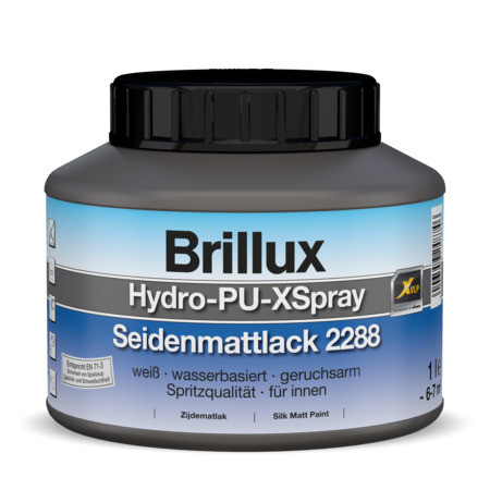 Brillux Hydro-PU-XSpray Seidenmattlack 2288 weiß - 1 L