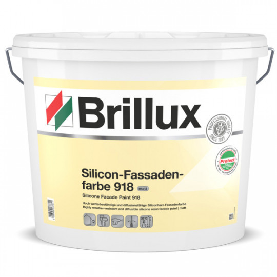 Brillux Silicon-Fassadenfarbe 918 weiß - 15 L - Protect