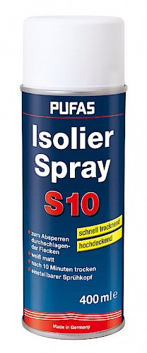 Pufas Isolierspray S10 weiß Flecken-Decker - 400 ml