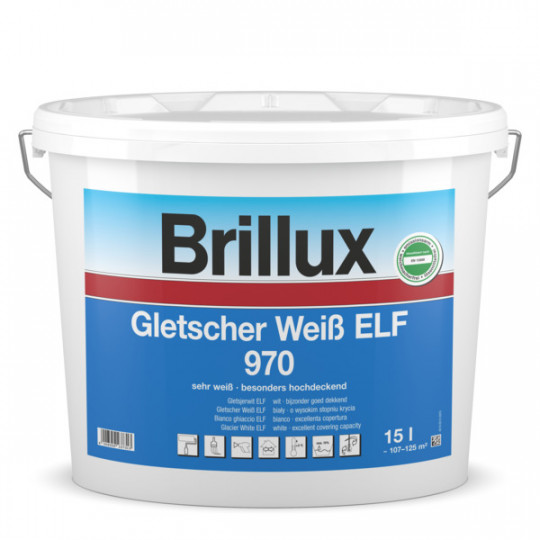 Brillux Gletscher Weiß ELF 970 weiß - 15 L