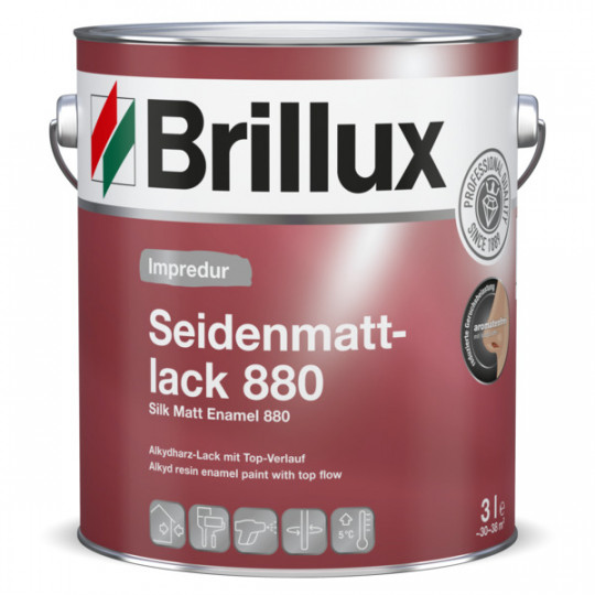Brillux Impredur Seidenmattlack 880 weiß - 0.75 L