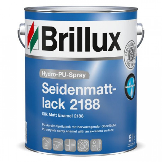 Brillux Hydro-PU-Spray Seidenmattlack 2188 weiß - 5 L