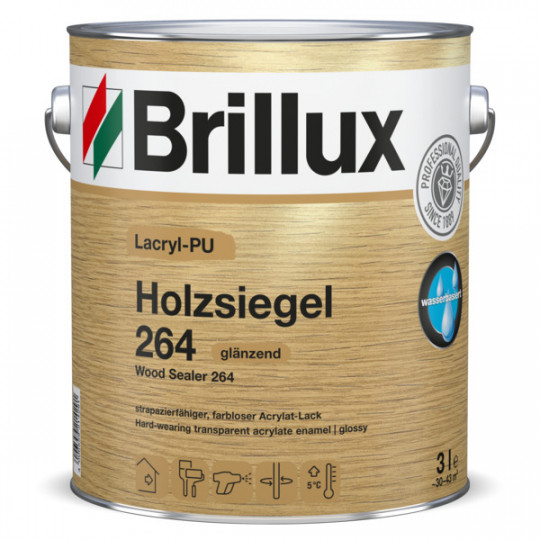 Brillux Lacryl-PU Holzsiegel 264 - glänzend - 3 L