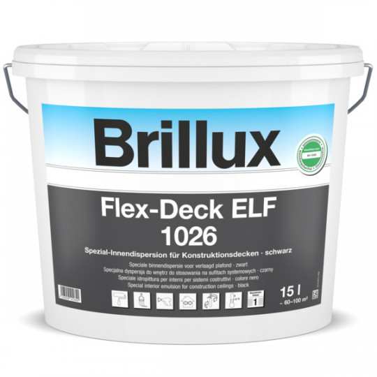 Brillux Flex-Deck 1026 schwarz 15 L