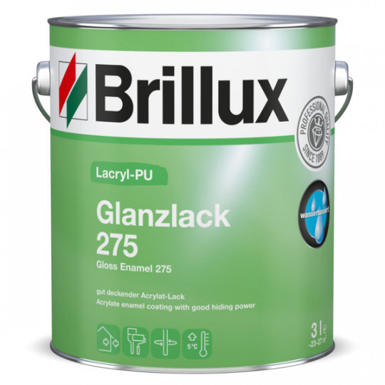 Brillux Lacryl-PU Glanzlack 275 - feuerrot RAL 3000 - 0.75 L